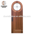 Top Round Circle Solid Wood Hinged Door Customizable Entry Wood Door